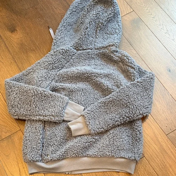 Z by Zella Cozy Blue Sherpa Hoodie  Jacket Medium C12-002 - Picture 7 of 7